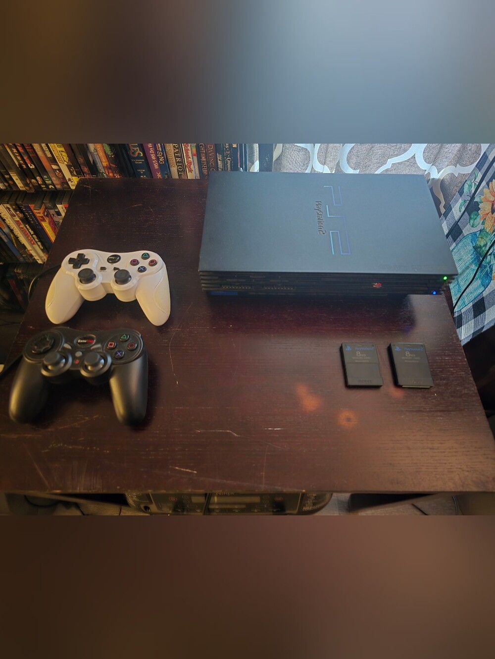 Playstation 2 With 3 Controllers And 2 Memory Cards